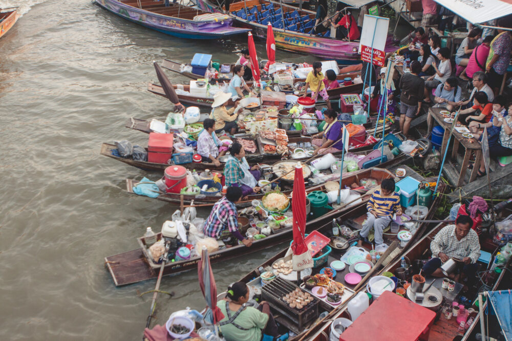 Schwimmender Markt von Amphawa